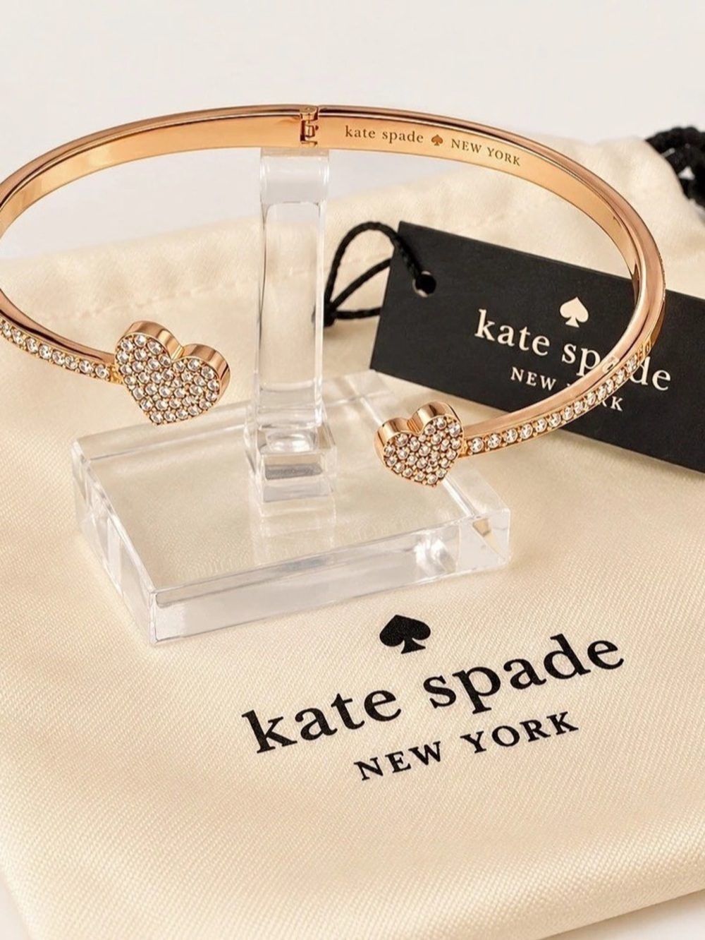 kate spade new york Yours Truly Rose Gold Heart Bracelet NWT